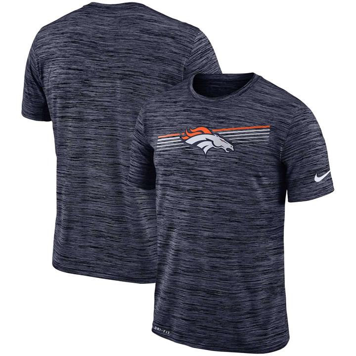 Denver Broncos Nike Sideline Velocity Performance T-Shirt Heathered Navy,We sell and wholesale Denver Broncos Nike Sideline Velocity Performance T-Shirt Heathered Navy on line form chian!